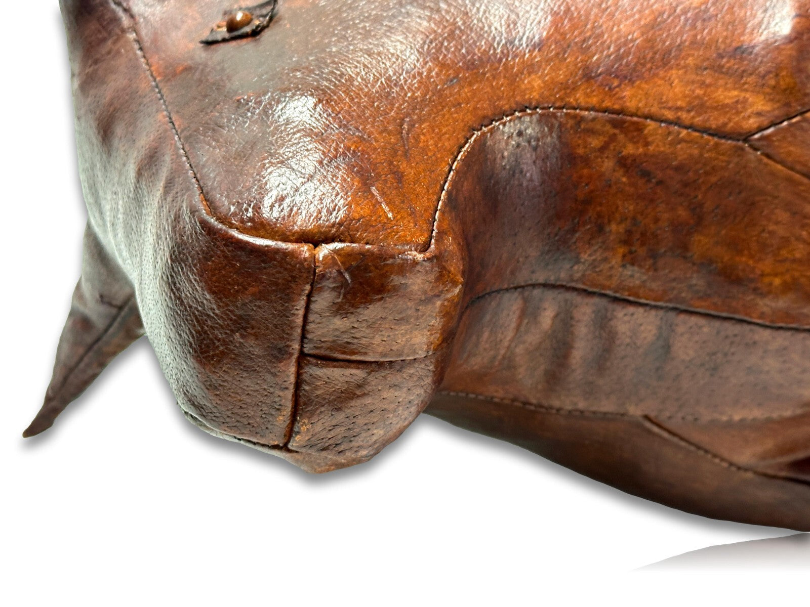 Dimitri Omersa - Fußbank Fußhocker - Stier - Leder - Design Möbel - Restauriert13