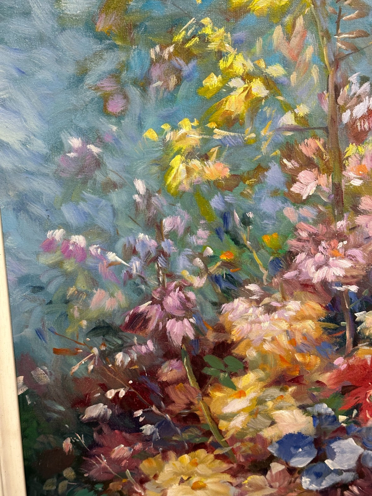 Roger San Miguel - Impressionismus Blumenstrauß - Öl auf Leinwand - signiert2