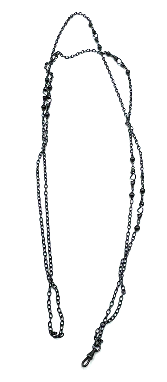 Antik unisex Taschenuhr Uhrkette TUK Eisen Taschenuhrkette um 1900 sehr gepflegt4