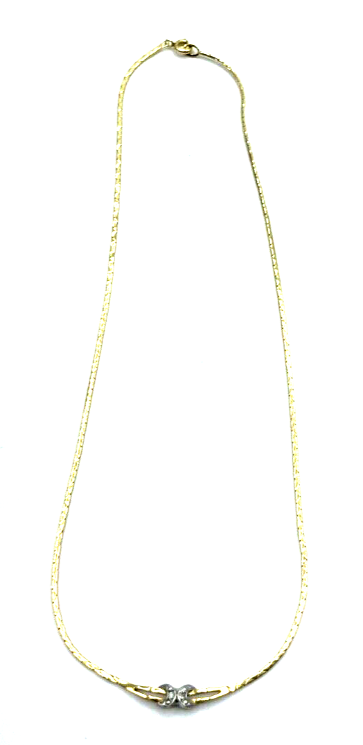 333 Gold 8 K Halskette Collier ROWI 2 Diamanten Juwelier Infinity zeitloser Chic4