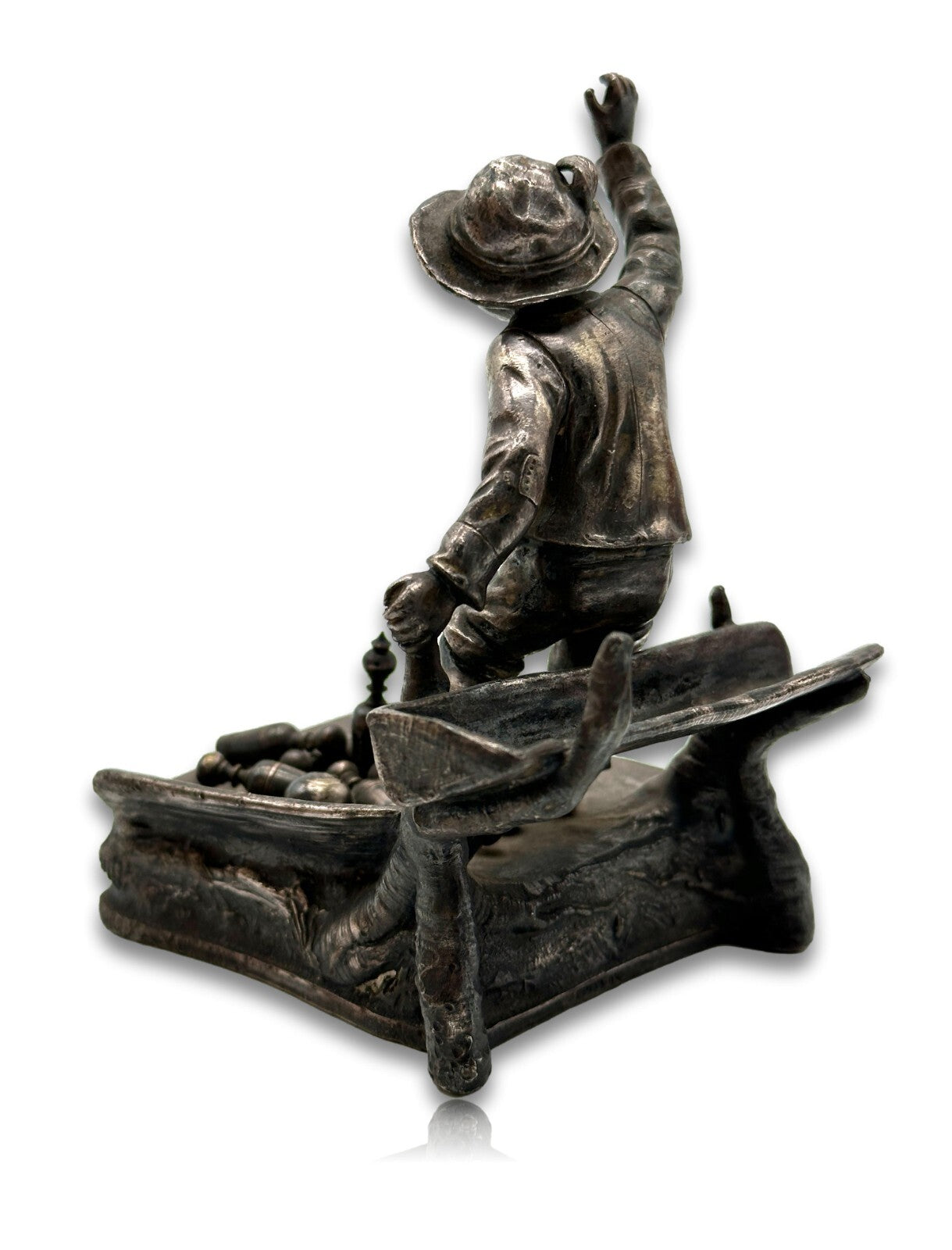 WMF 1886-1903 - Kegelbub Kegelaufsteller - figürlicher  Kegelpreis - patiniert11