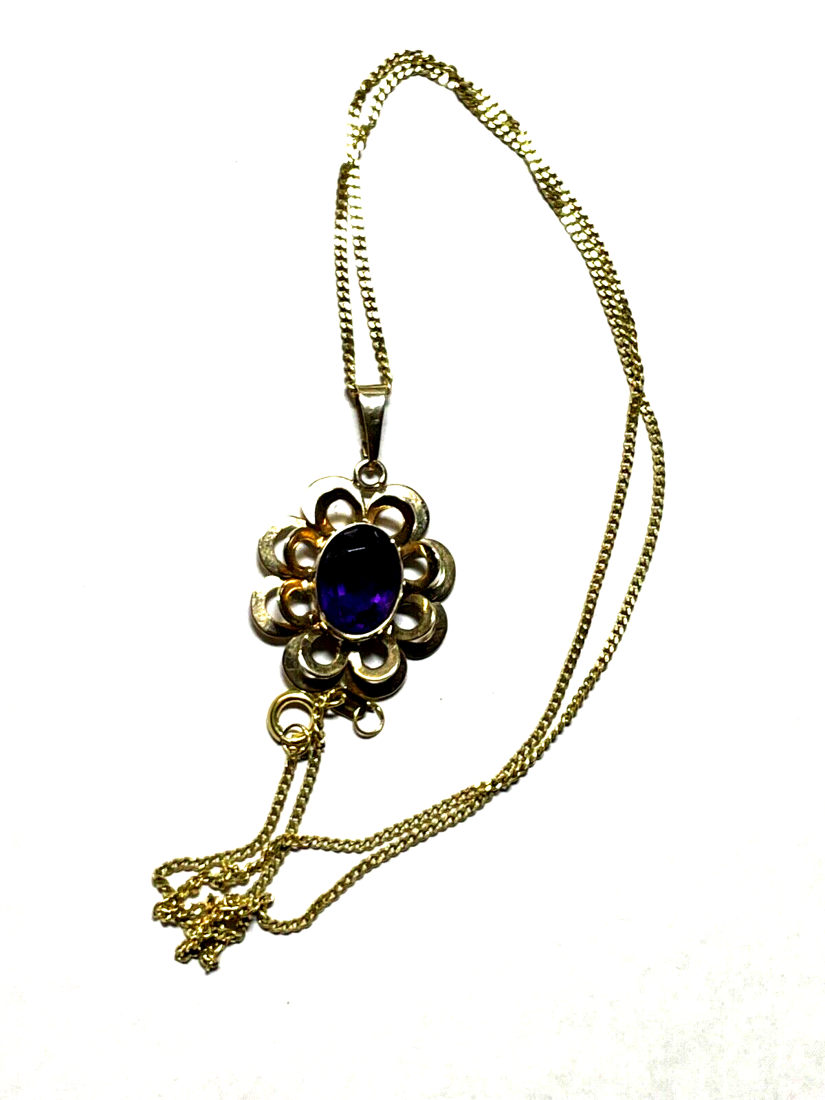 333 Gold 8 K Gelbgold Anhänger TEKA Amethyst  Gelbgold Panzerkette Juwelier5