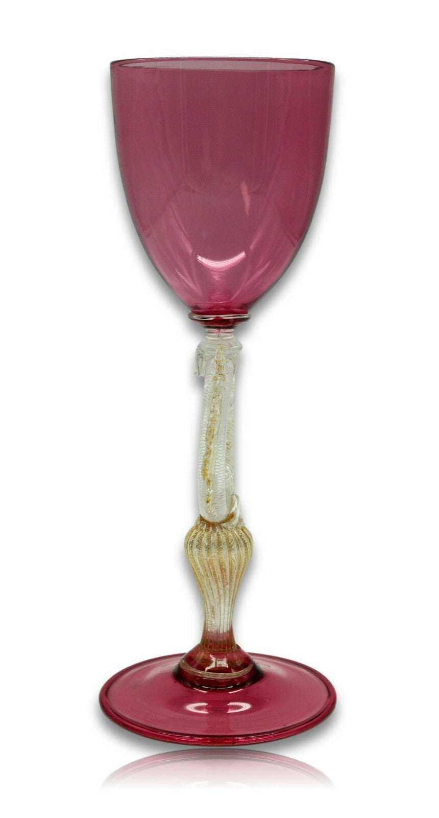 Murano - Glaskelch - Art Glass Design - Salviati - Goldstaub Einschmelzung1