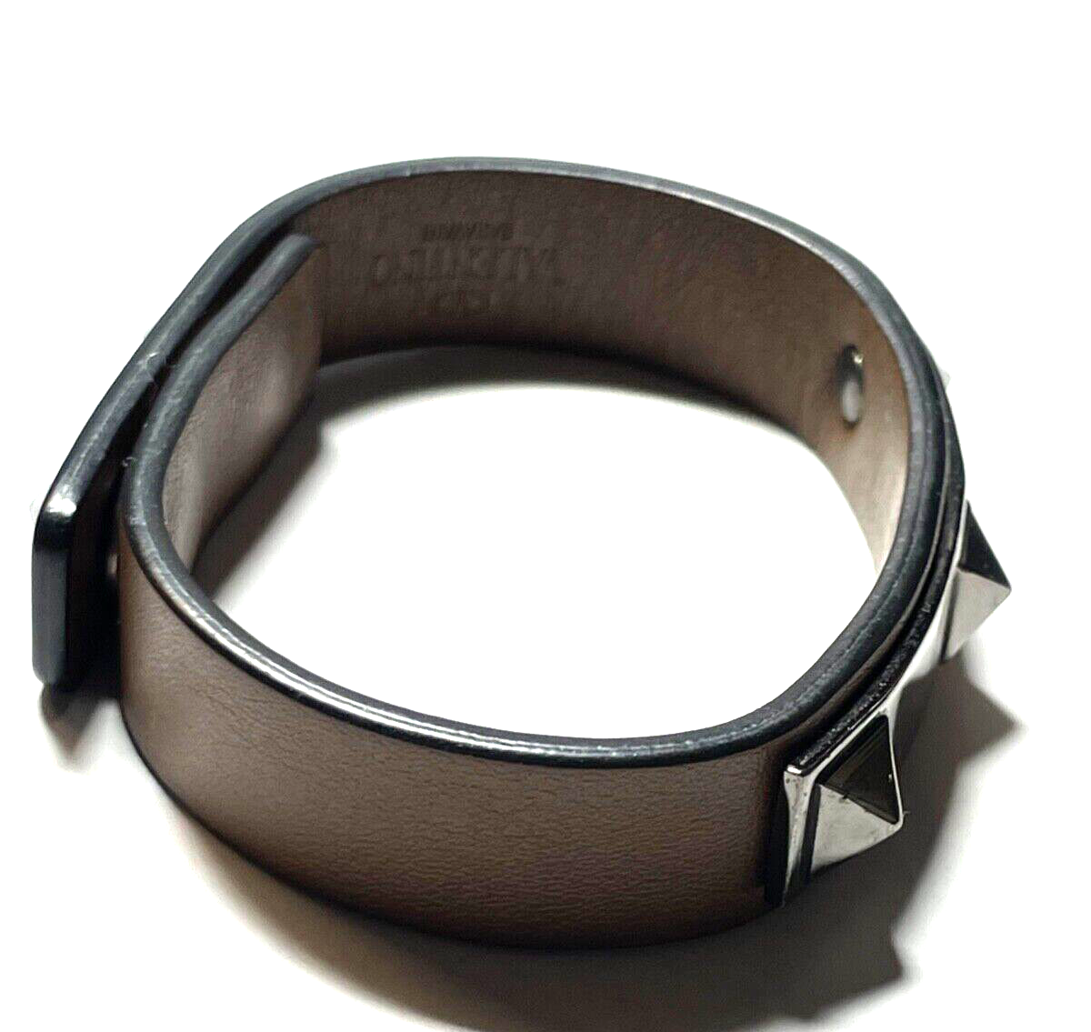 Valentino Garavani Lederarmband Ruthenium Nieten Rockstud neuw. + orig. Box9