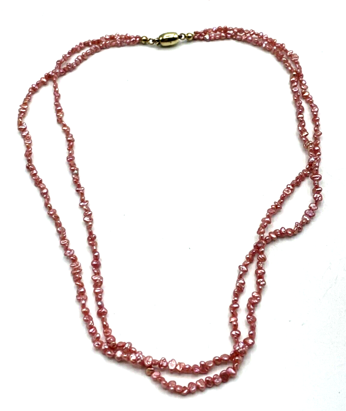 2 reihige pink Perlenkette Flußperlen 585 Gold 14 K Schliesse Juwelier JKa 42 cm8