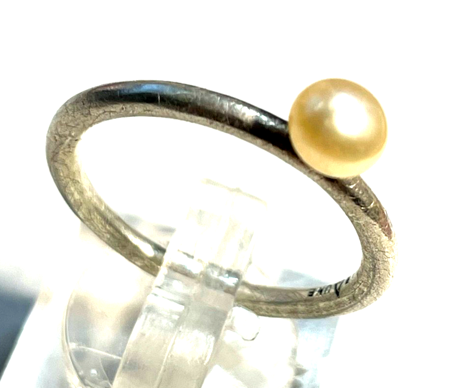 Alraune Design 925 Silber Ring mit SWZ Perle RG 55 Ø 17,5 mm Silberring gepflegt4