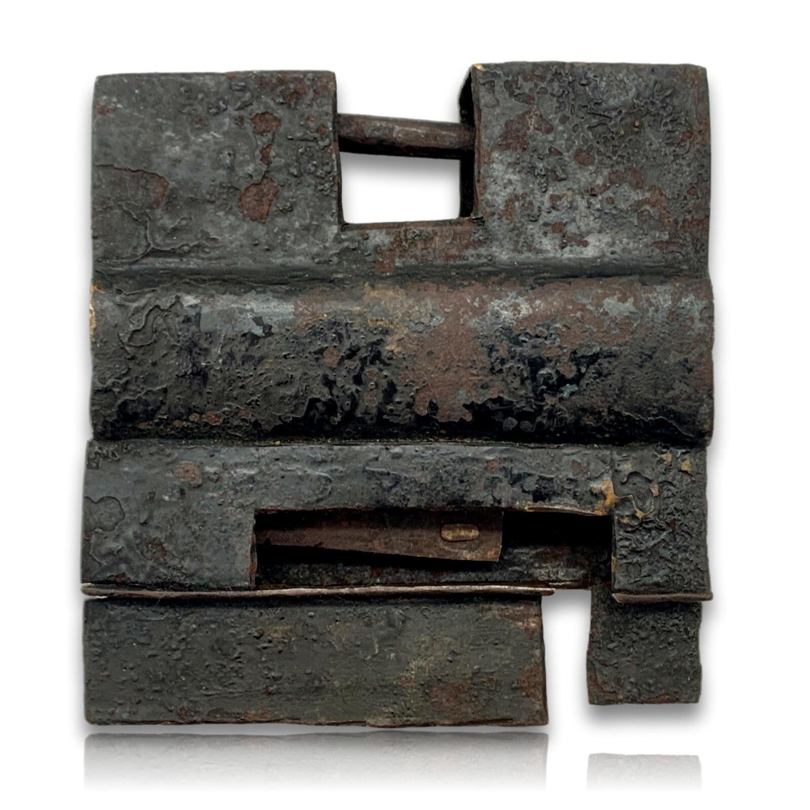 antikes Sperrfederschloss Kisten- Truhenschloss -Schmiedeeisen - Tibet 17. Jhd.1
