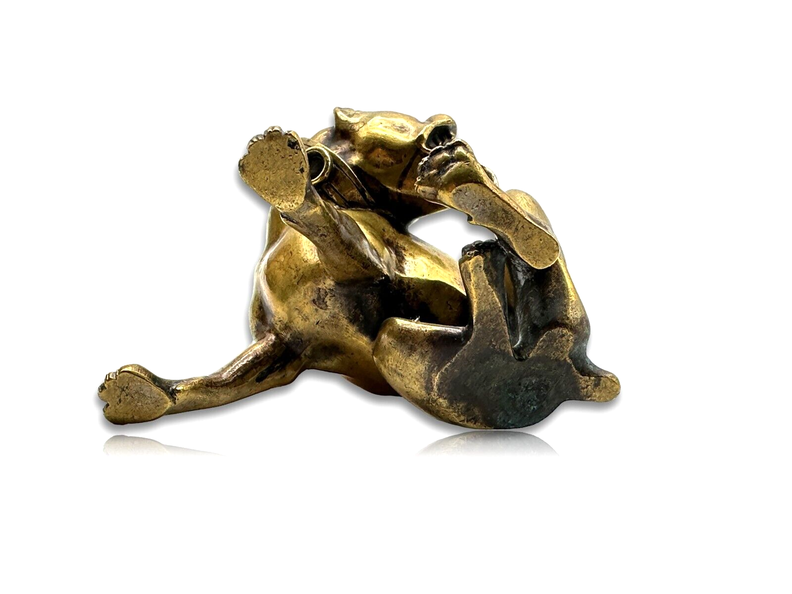 Skulptur - Messing/Bronze - Hund sitzend - Miniatur - Rar Selten 17. Jahrhundert8