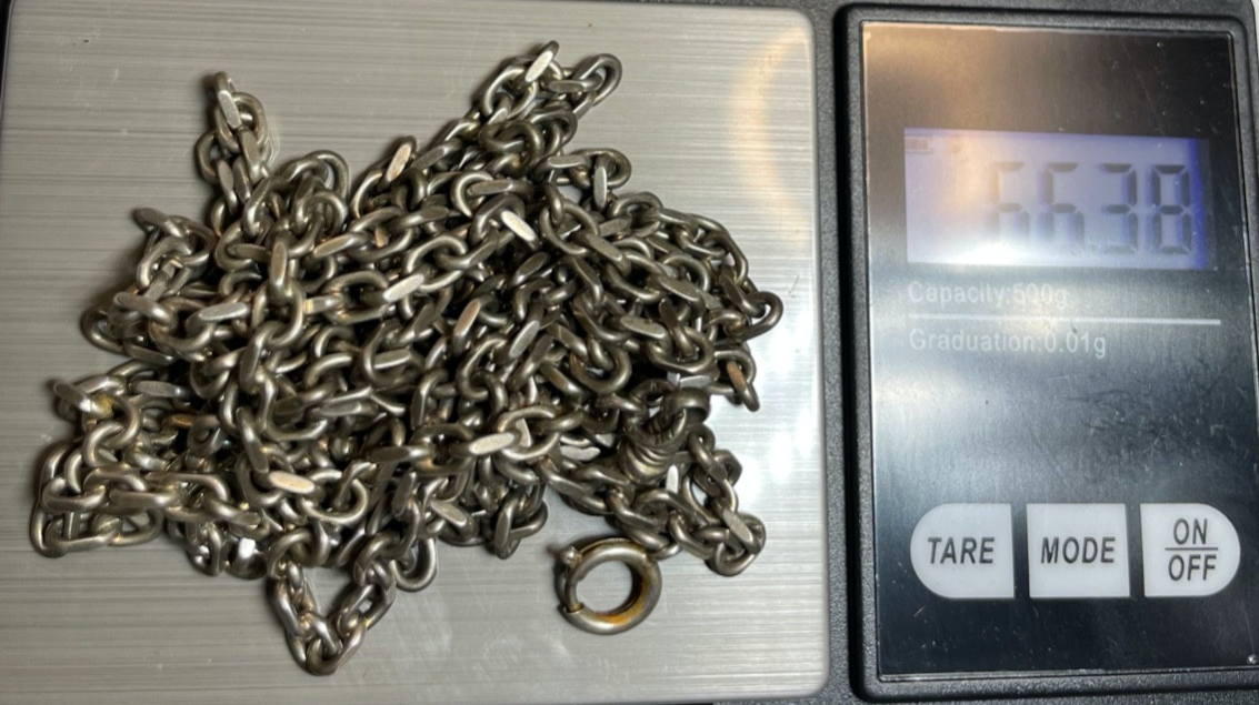 Antik massive 800 Silber TUK L 151 cm B 4 mm Taschenuhrkette 66,38 Gramm gepfl.2