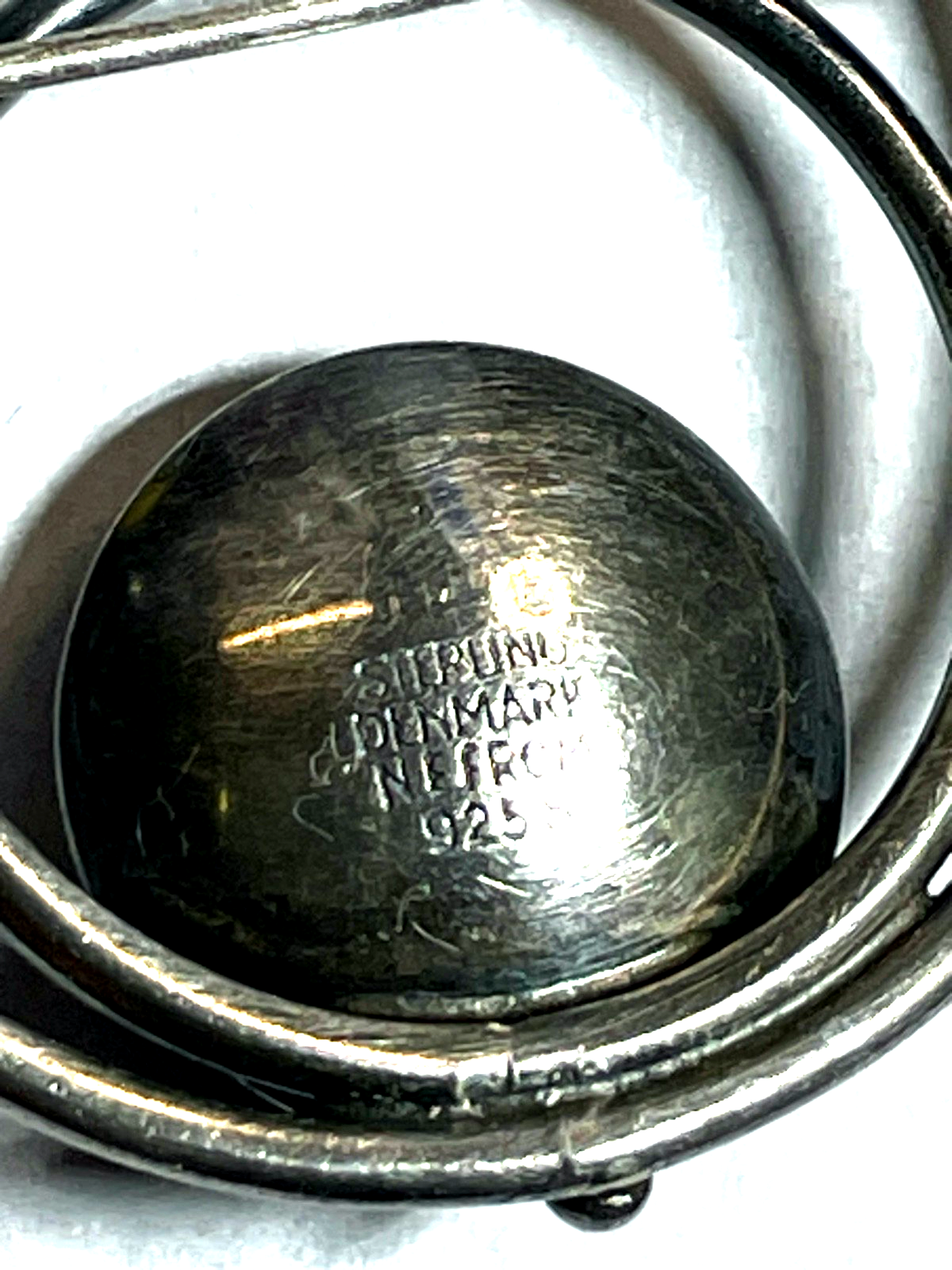 Solide 835 Silber Brosche Anstecknadel Modernist 70er Jahre Original Rosenquarz4