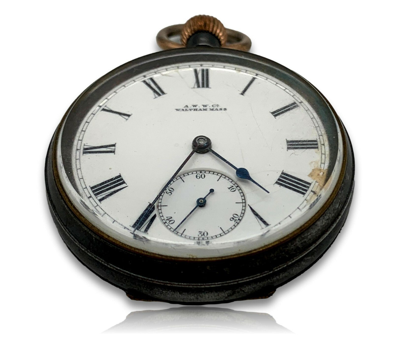 Waltham Mass - antike Taschenuhr um 1900 - kleine Sekunde - Lepine Kaliber 18991