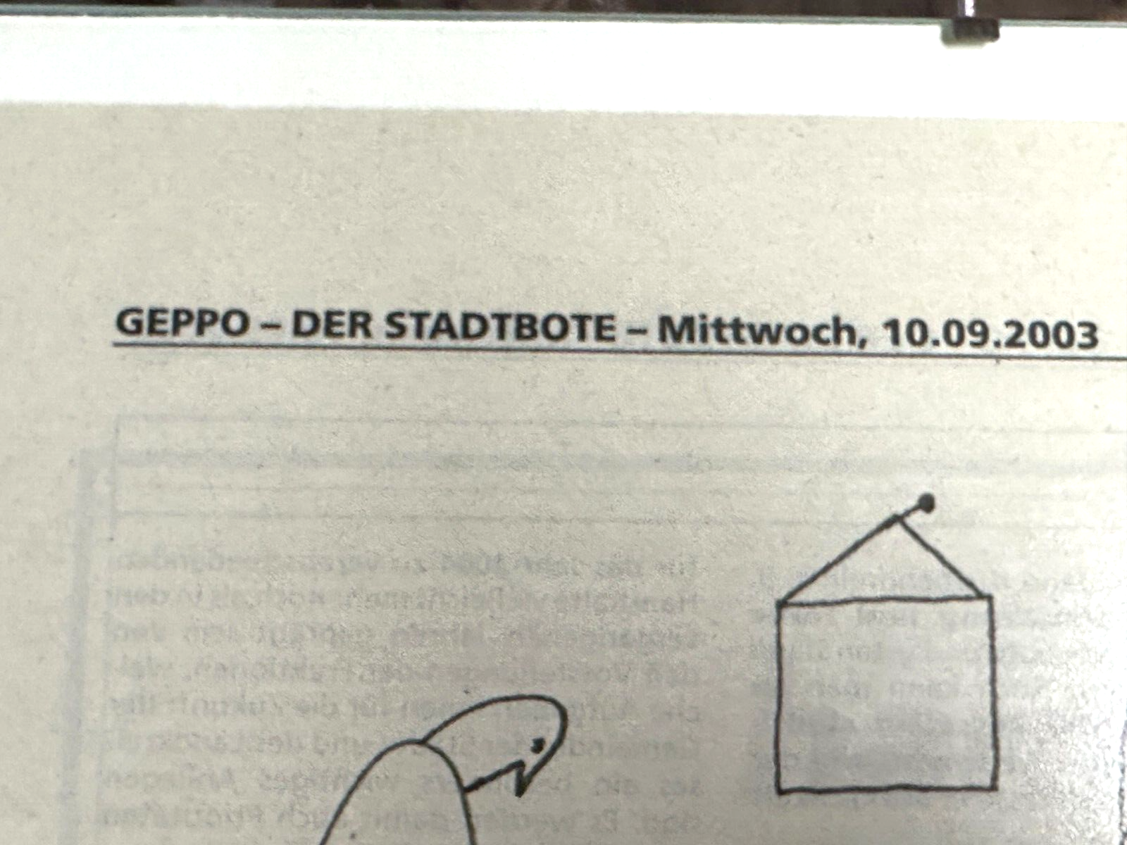 Dan Perjovschi - Print aus dem 'GEPPO'  mit Signatur 2003 - gerahmt hinter Glas7