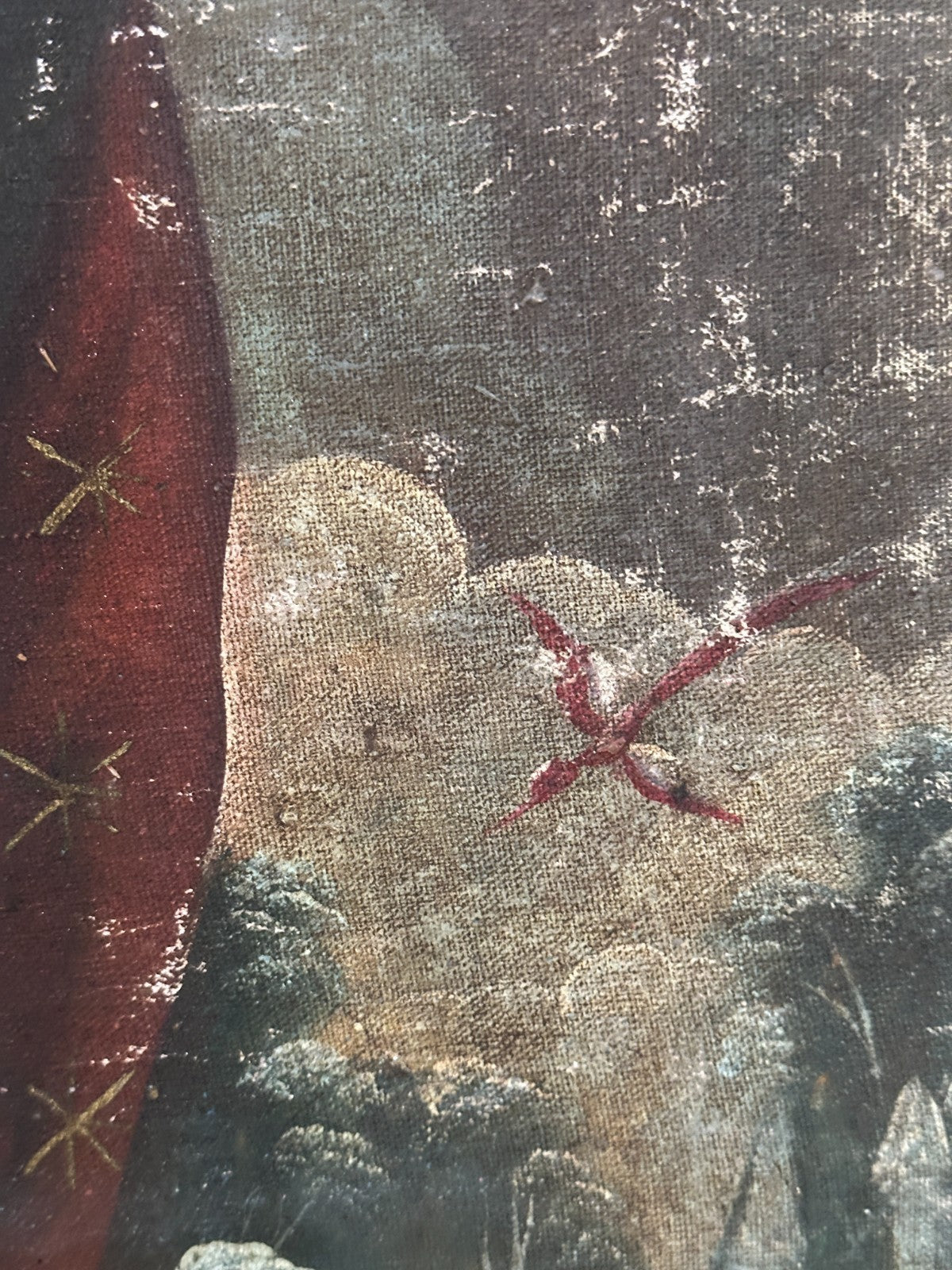 Kolonialgemälde um 1750 – Erzengel Raphael – Cusco-Schule – Öl auf Leinwand7