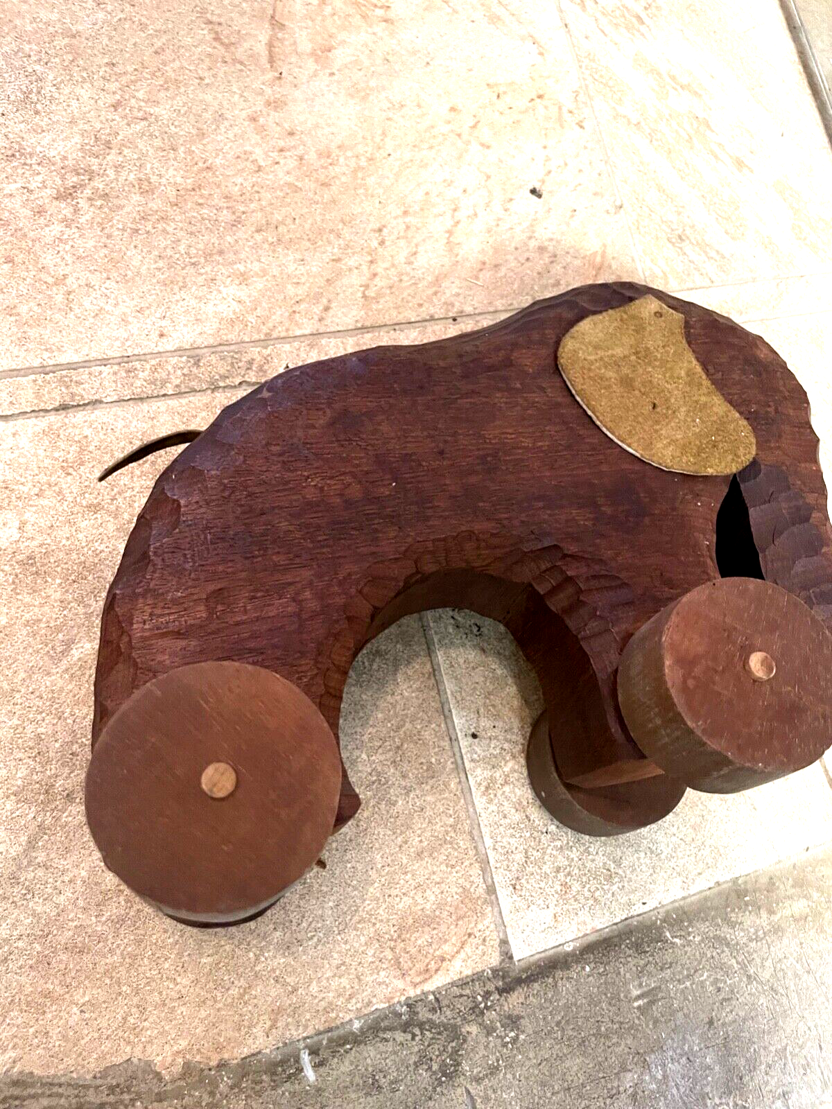 Gr. 70erJ Nachziehspielzeug Elefant Kinder Nachziehtier Holzspielzeug massiv10