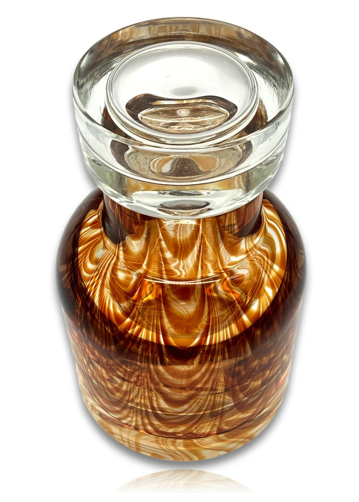 Murano Gino Cendese Vetri - Golden Fenicio - Amber - Karaffe mit Stopfen 1