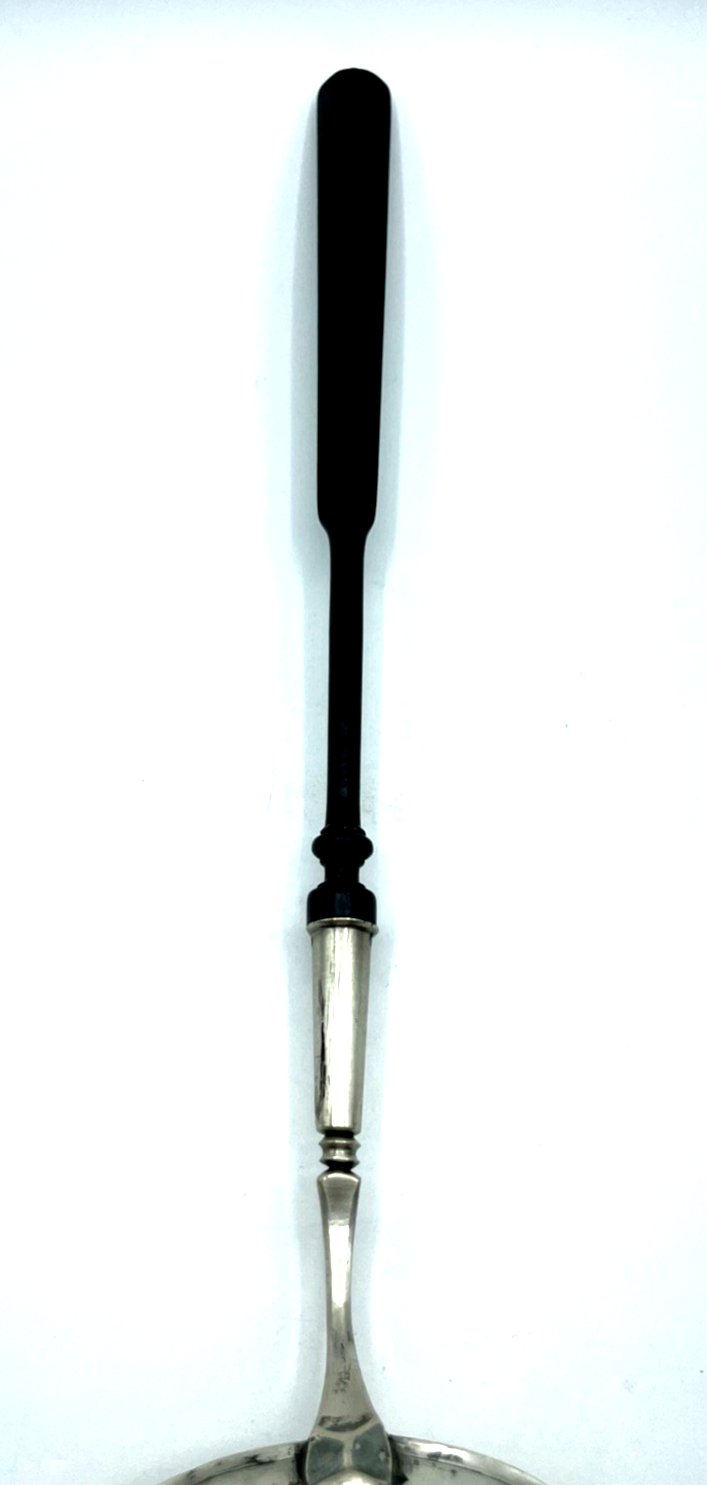 Antik Biedermeier Silber 1 Vorleger Kelle alte Punzen L 43 cm teilvergoldet Holz4
