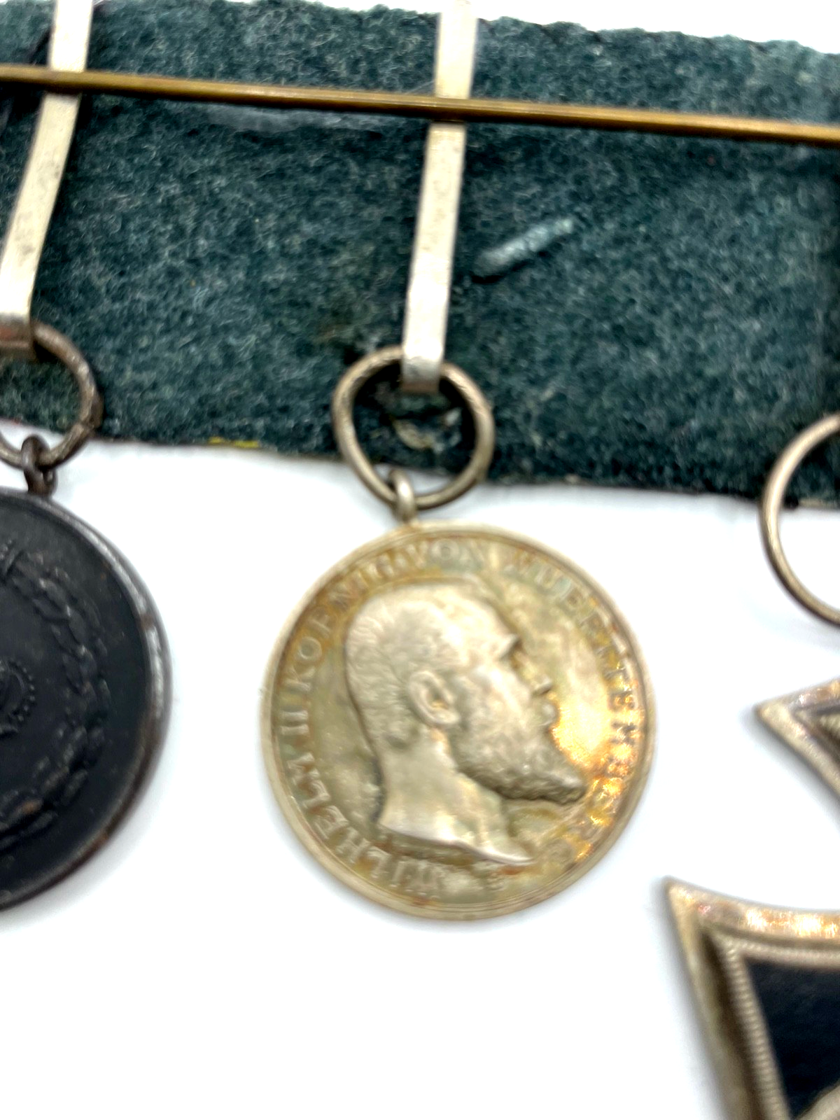 Württemberg WK I verschiedene Ehrenzeichen 4er Ordensspange Eisernes Kreuz etc.4