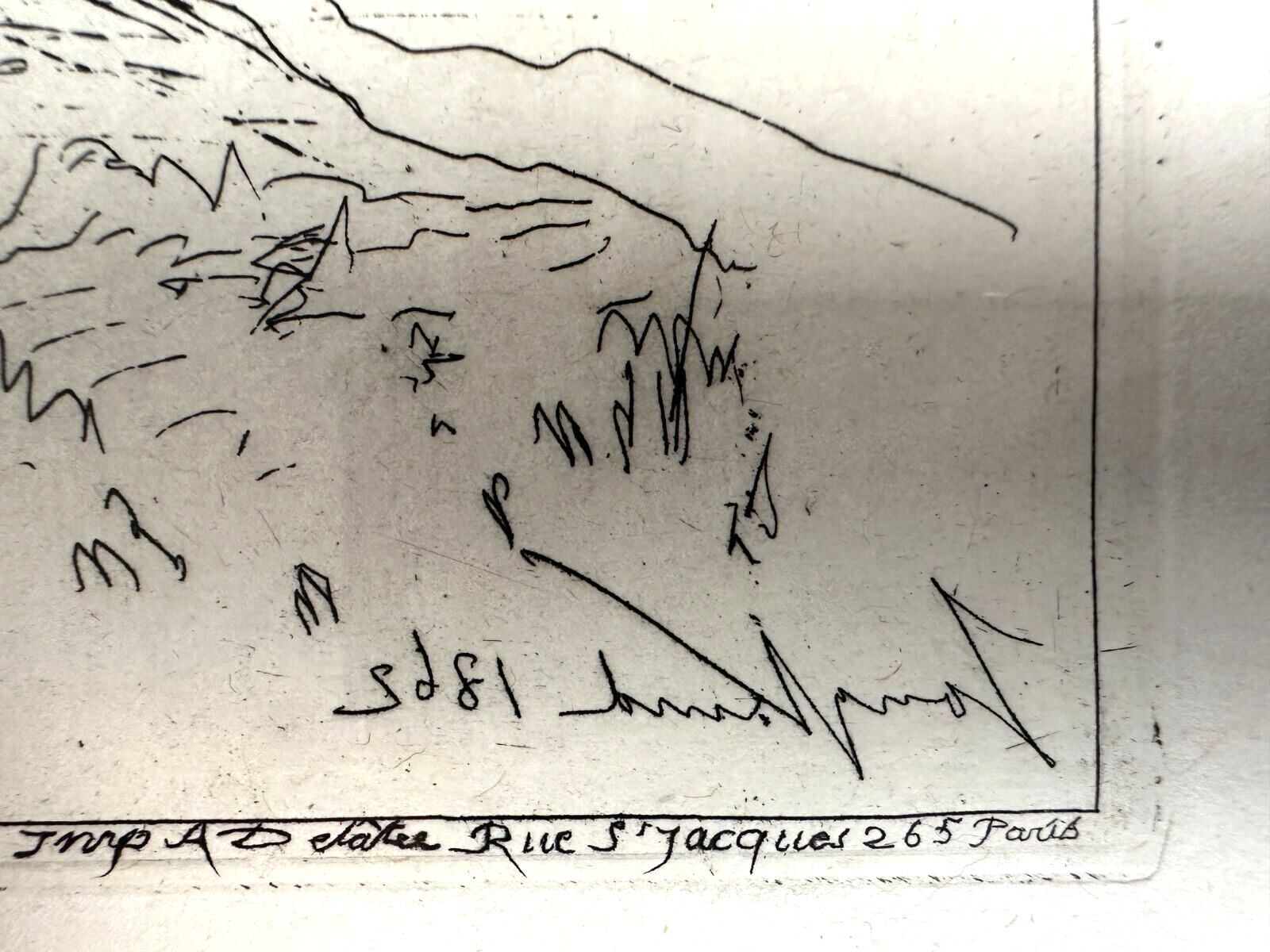 Johan Barthold Jongkind 1819-1891 - Radierung aus dem Jahr 1862 - ' Le Village'2