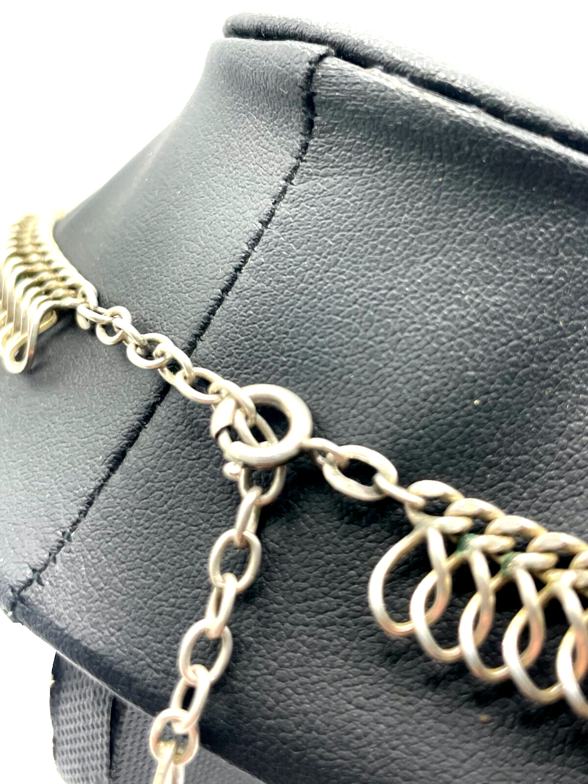 Vintage Design Silber Kette 835 FBM Collier 70er J Längenverstellbar bis 46 cm 24