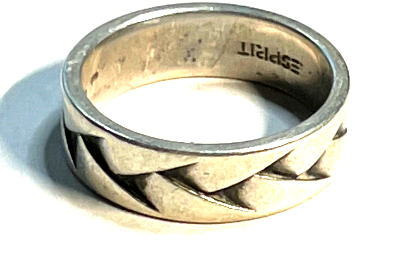 Unisex solider 925 Silber Ring ESPRIT Ø 18,1 mm RG 57 Zopfmuster Bandring0