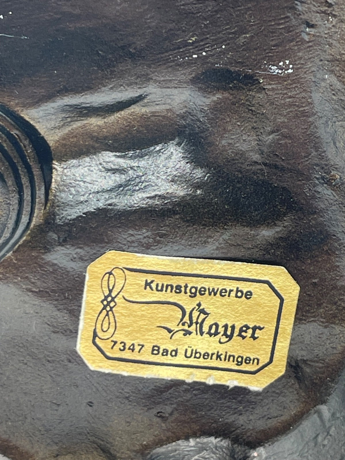 * Vintage Tierplastik Bronze Metallguß Wildsau Wildschwein Keiler Figur Patina10
