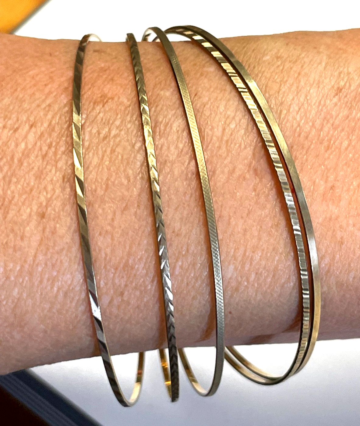 333 Gold 8 K Gelbgold 5 in 1 Armreifen Armreif Armschmuck klassisch elegant0