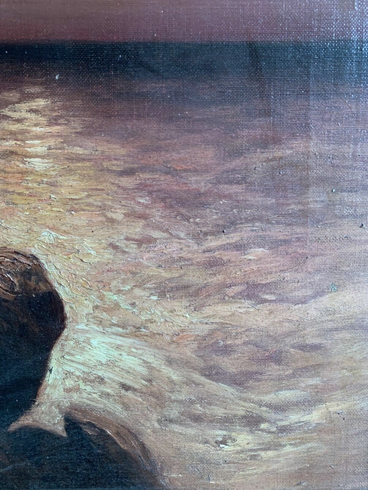  Georg Hoffmann-Salon 1911 - Ölgemälde - Dämmerlandschaft am Meer - gerahmt5