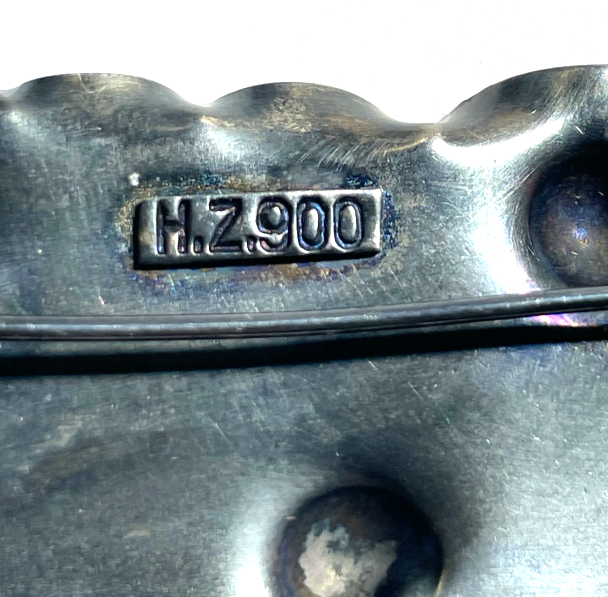 H.Z. 900 Silber antik Design Brosche Modernist Handarbeit Silberschmied gepfl.7