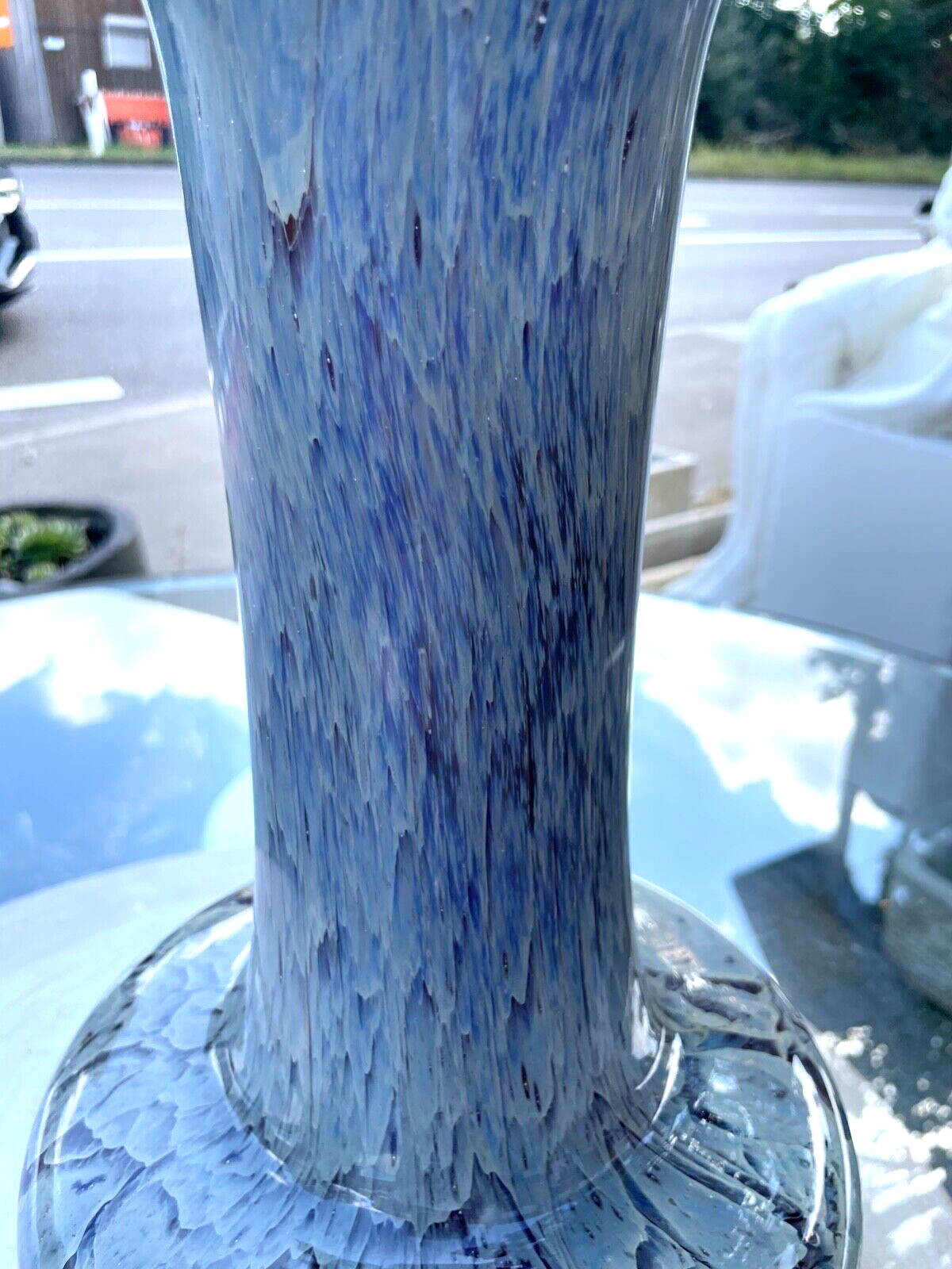 MEGA Glas WMF hohe schwere Vase H 39 cm 1A Zustand absolut rar Prototyp 70erJ11