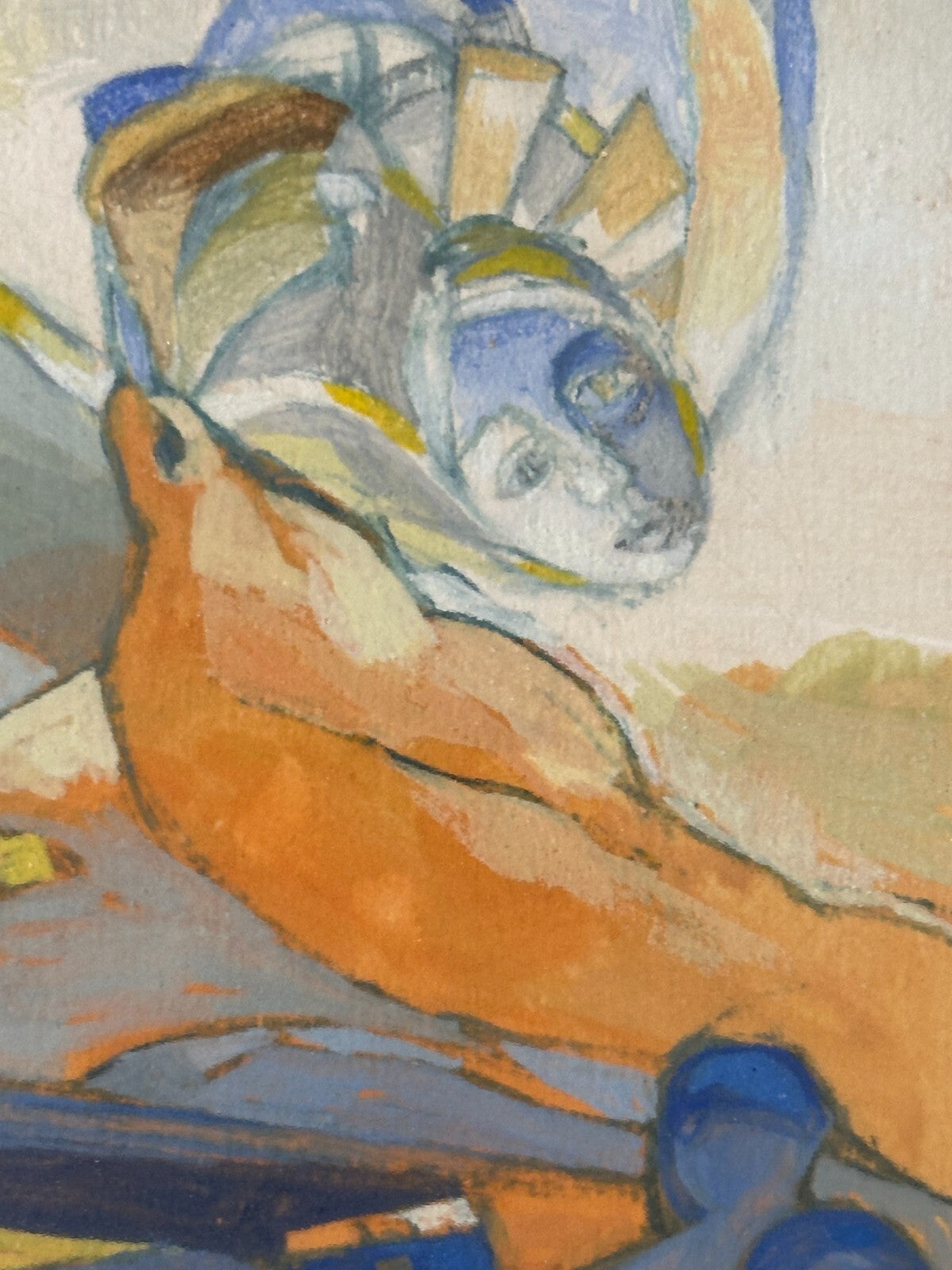 Tempera auf Papier - 'Botschaft der Nacht und des Windes' - Jorge Ponce 19877