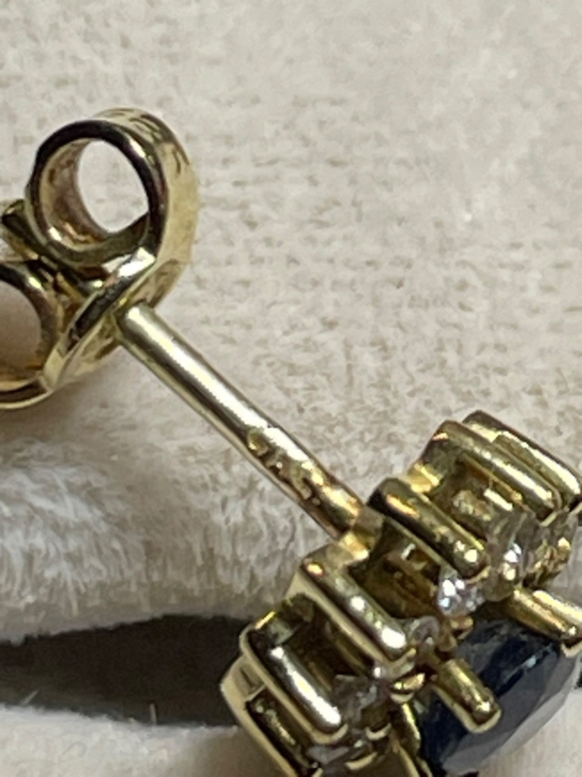 Edle 585 Gold 14 K Ohrstecker Saphir Brillant Halo 0,48 ct. Juwelier Qualität5