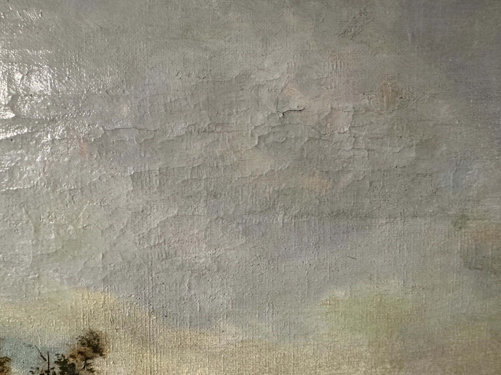 Öl auf Leinwand - A. Moser - Landschaftsgemälde - Voralpen um 18804
