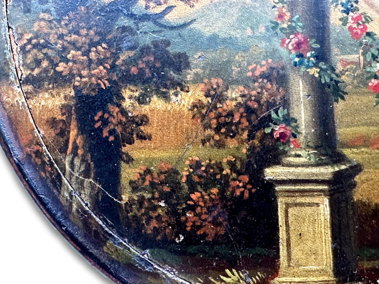 Lackdose Tabakdose Tabatiere Schnupftabakdose - Handbemalt - Art nach Stobwasser14