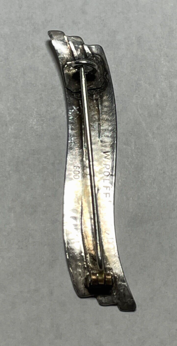 W. ROLFF Hamburg 800er Silber Brosche handbearbeitetes Unikat 30er J signiert4