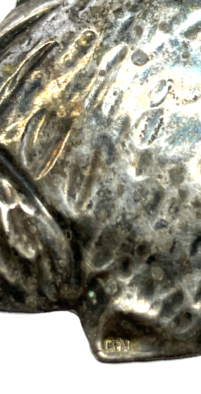 Antik Votivgabe ex voto Hase Silber Echtsilber Aufhänger Anhänger 10,5 x 7 cm4