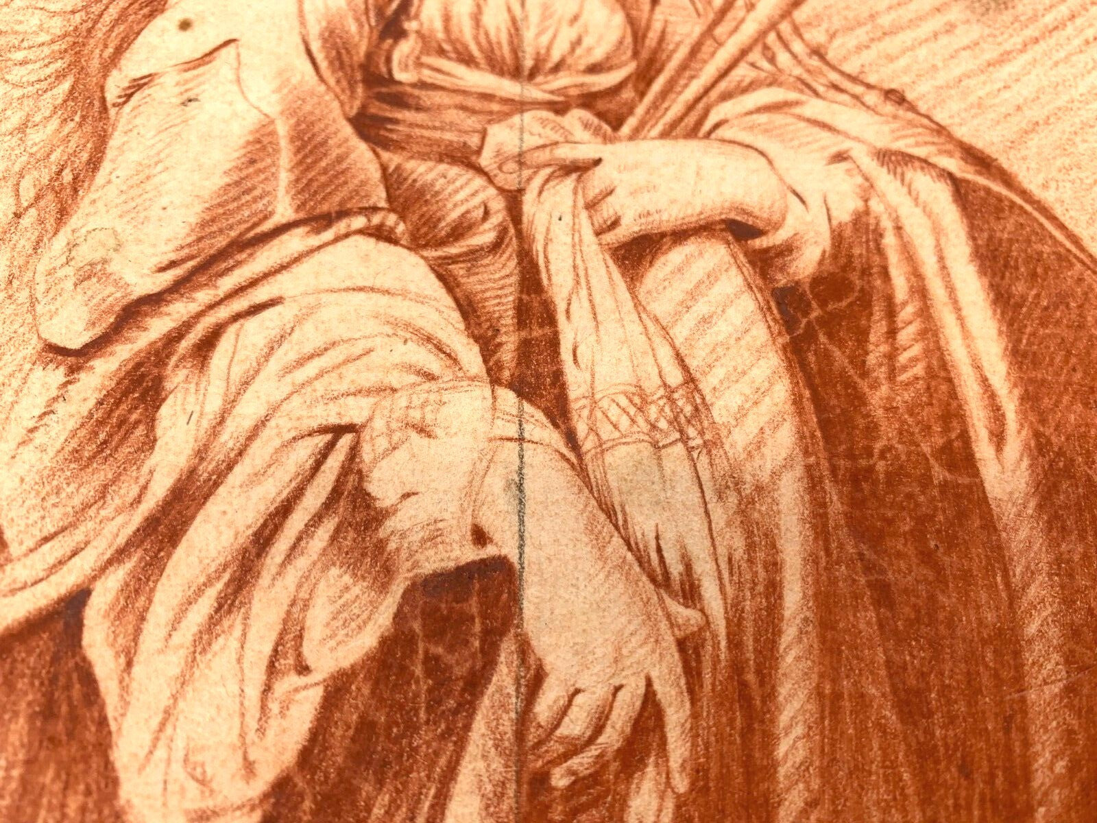 Rötelzeichnung um 1815 - Sibille Phrigiene Gilles Rousselet - Büttenpapier 4