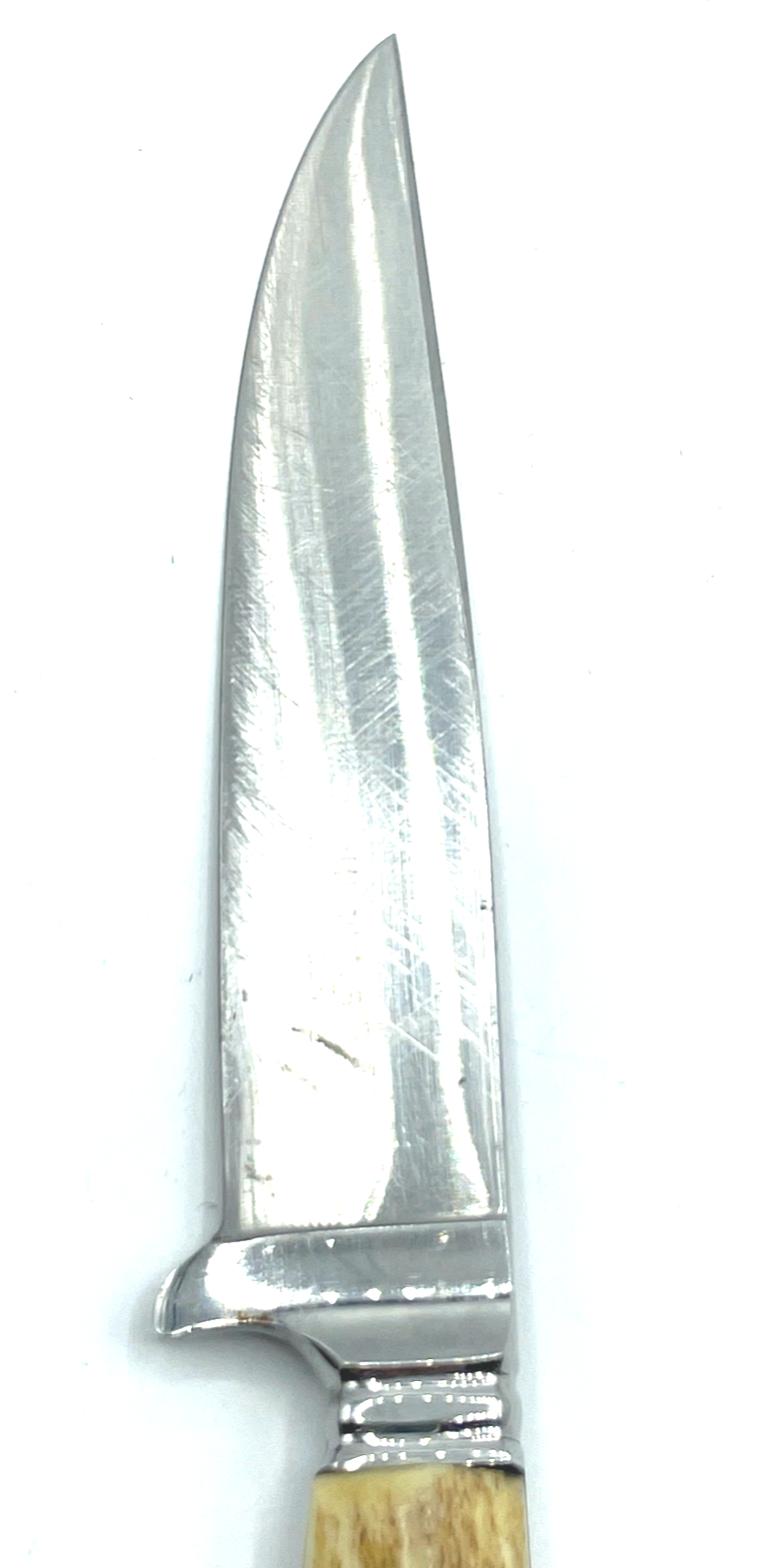 Antik Jagdmesser Taschenmesser mit Horngriff + Leder Scheide Hubertus Solingen3