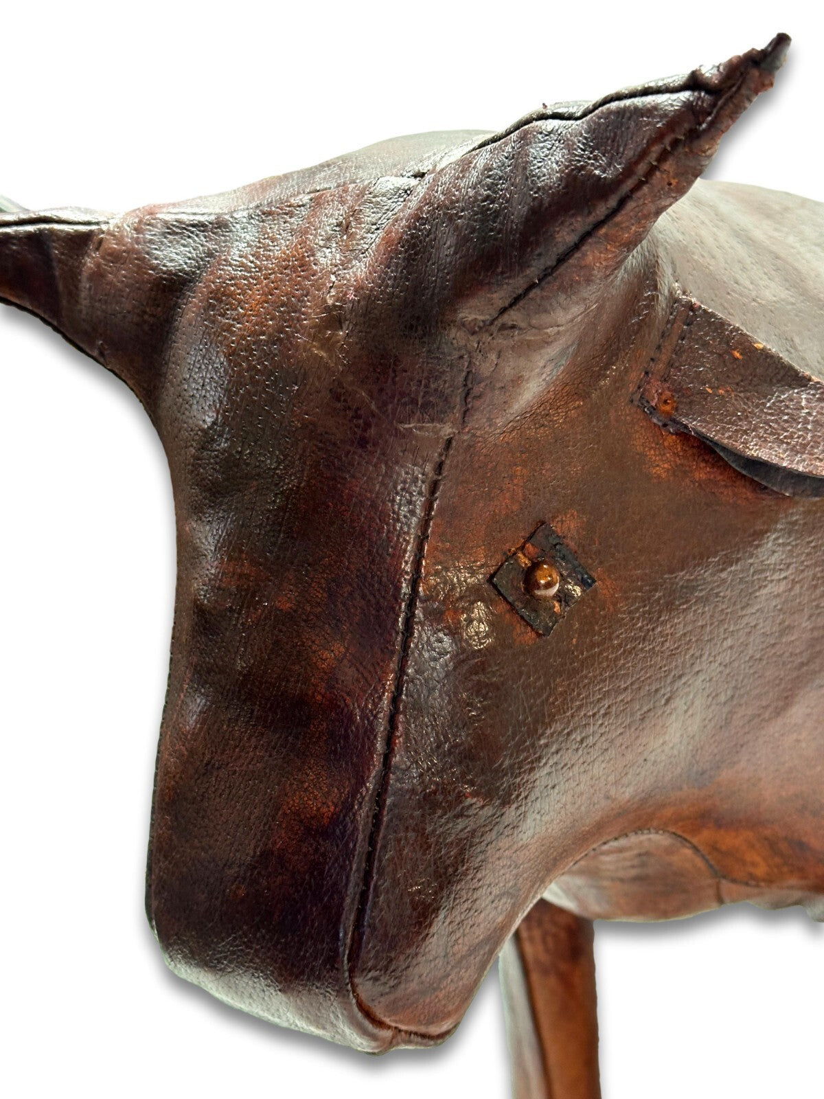 Dimitri Omersa - Fußbank Fußhocker - Stier - Leder - Design Möbel - Restauriert15