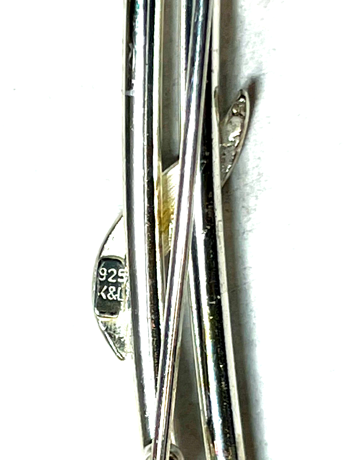 K&L 925 Sterling mega große + moderne Design Anstecknadel 12,5 cm lang gepflegt15