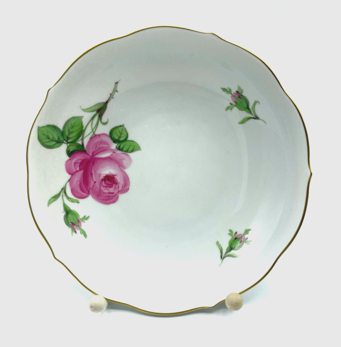 Antik Meissen Porzellan Schälchen Schale Meissner Rose Wildrose Ø 14,3 cm H 3 cm0