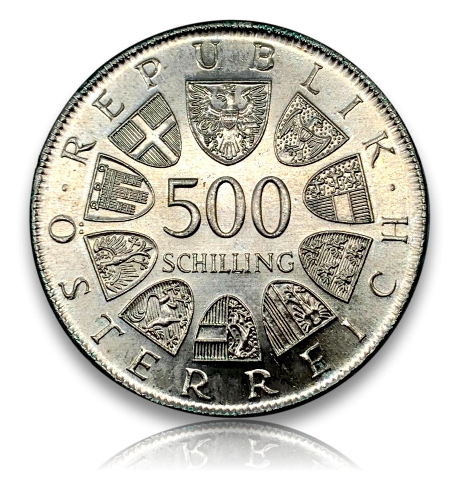 500 Schilling Österreich - Silber Münze - 500 Jahre Buchdruck Österreich - Stgl1