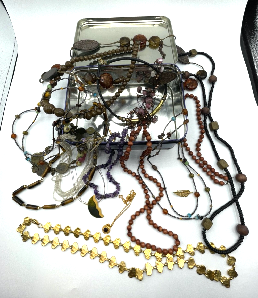 Konvolut Nr. 1A Ketten Modeschmuck gemischt sehr gepflegt vintage + neu5