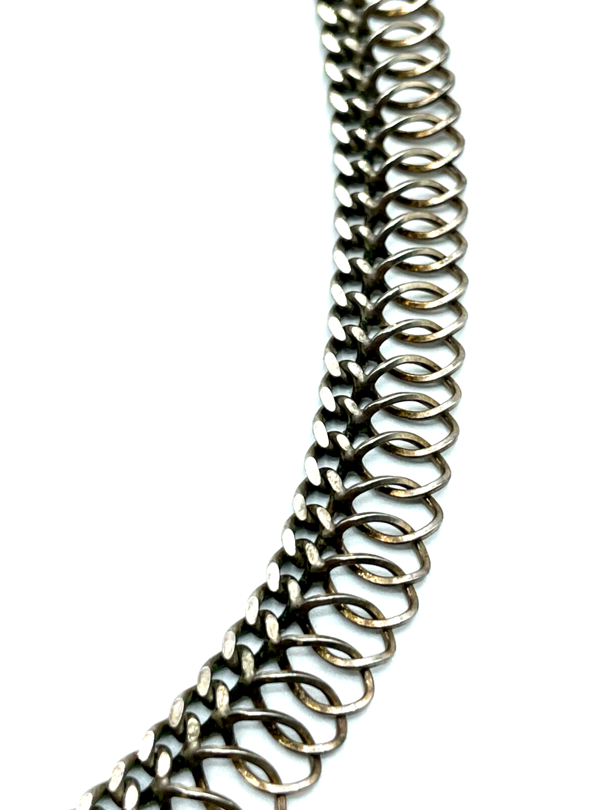 Vintage Design Silber Kette 835 FBM Collier 70er J Längenverstellbar bis 47,5cm5