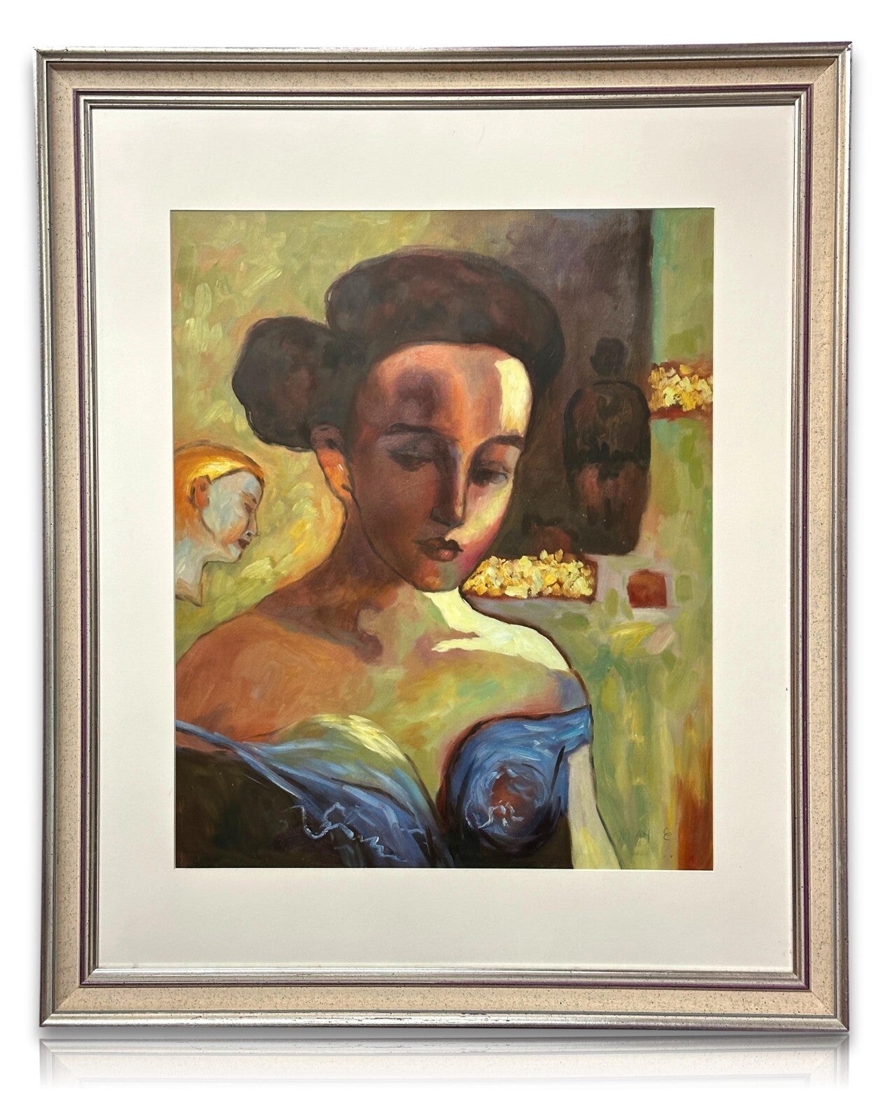 Öl-/Acrylmalerei - Damen Portrait - Frauenfigur in symbolistisch-surrealer Szene0