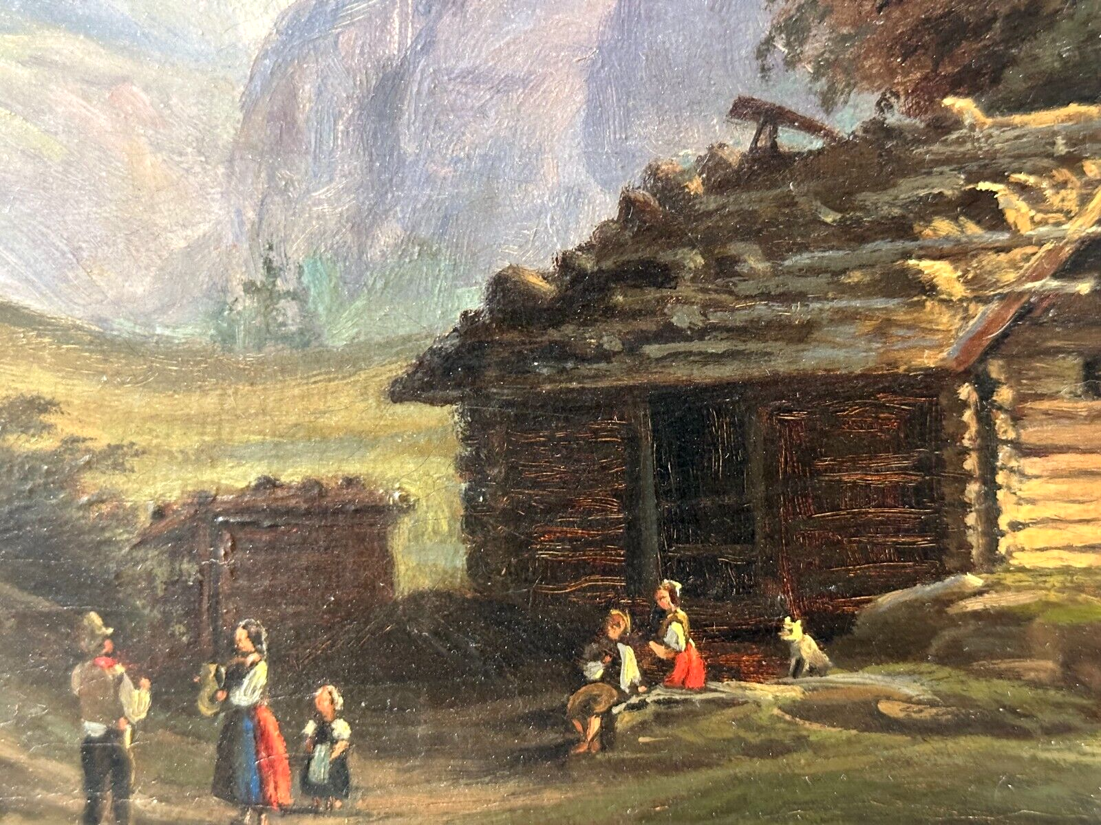 Öl auf Leinwand - Georg Emil Libert 1820-1908 - Berglandschaft 1877 - sign. dat.6