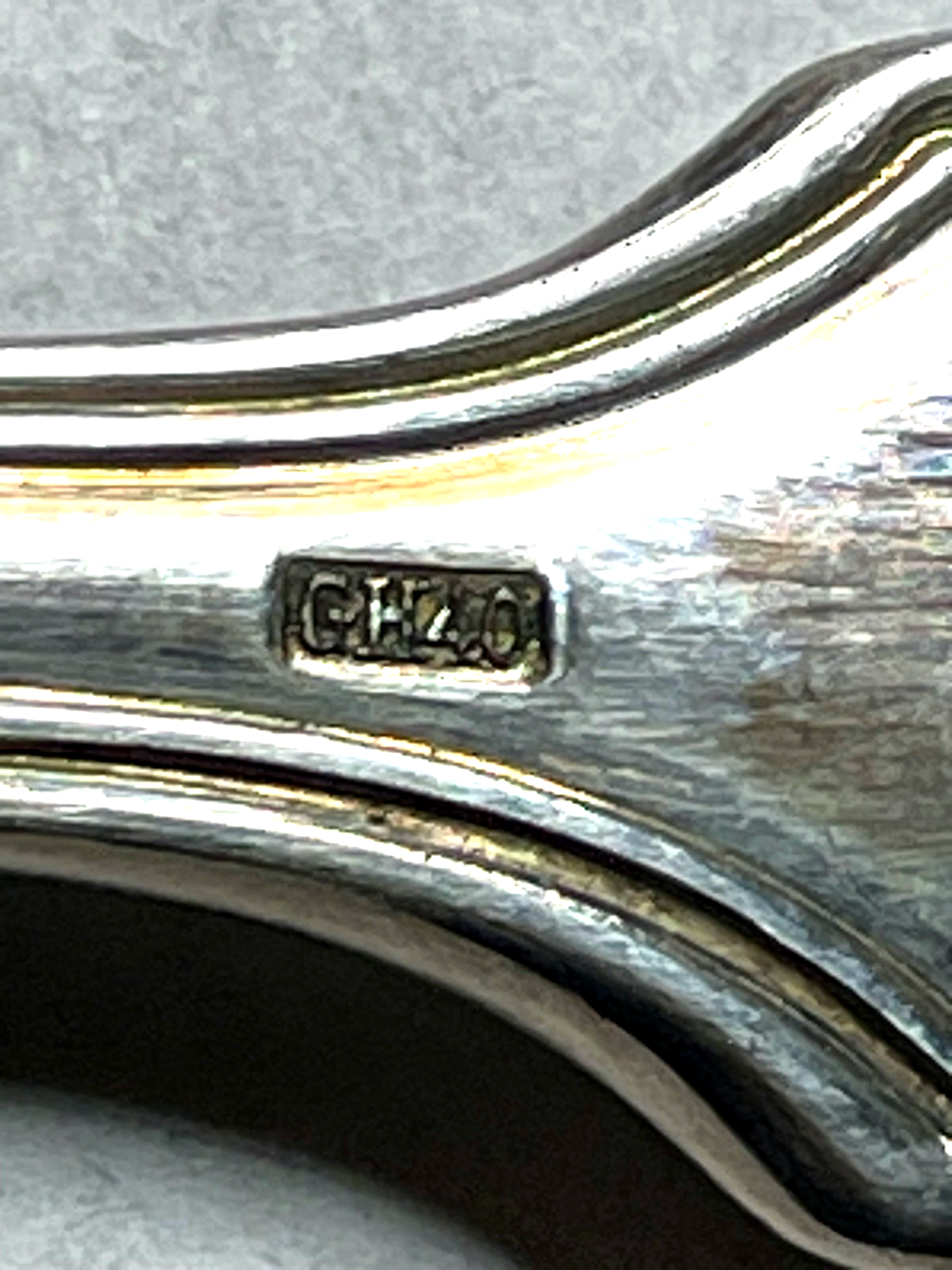 Antik 6 Löffel Esslöffel im original Etui Augsburger Faden GH 40 Silberauflage7