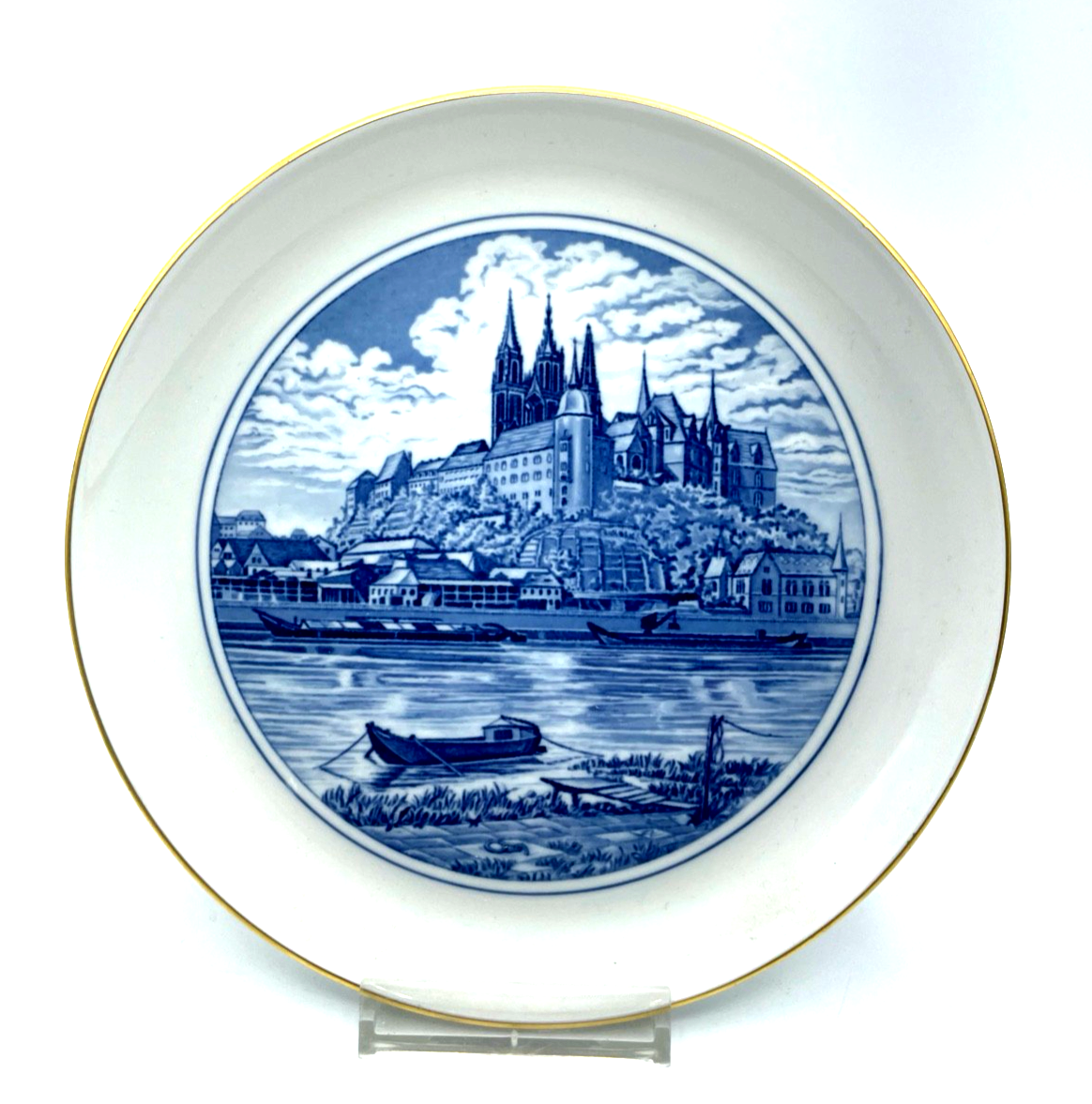 Vintage Meissen Porzellan Wandteller Albrechtsburg Meißen Ø 18 cm 1A Zustand1