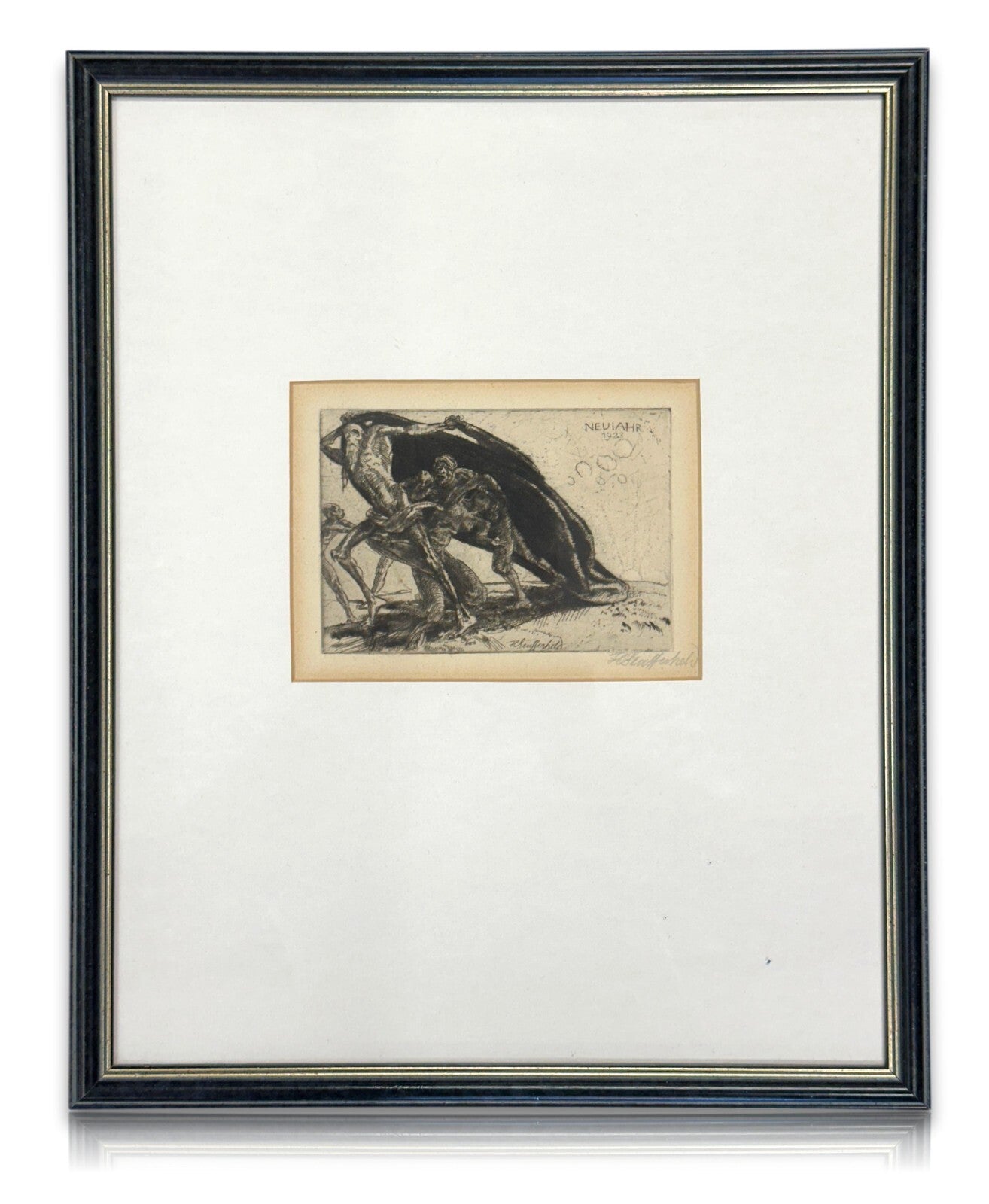 Heinrich Seufferheld 1866-1940 - Radierung 1923 - Neujahr 1923 - signiert0