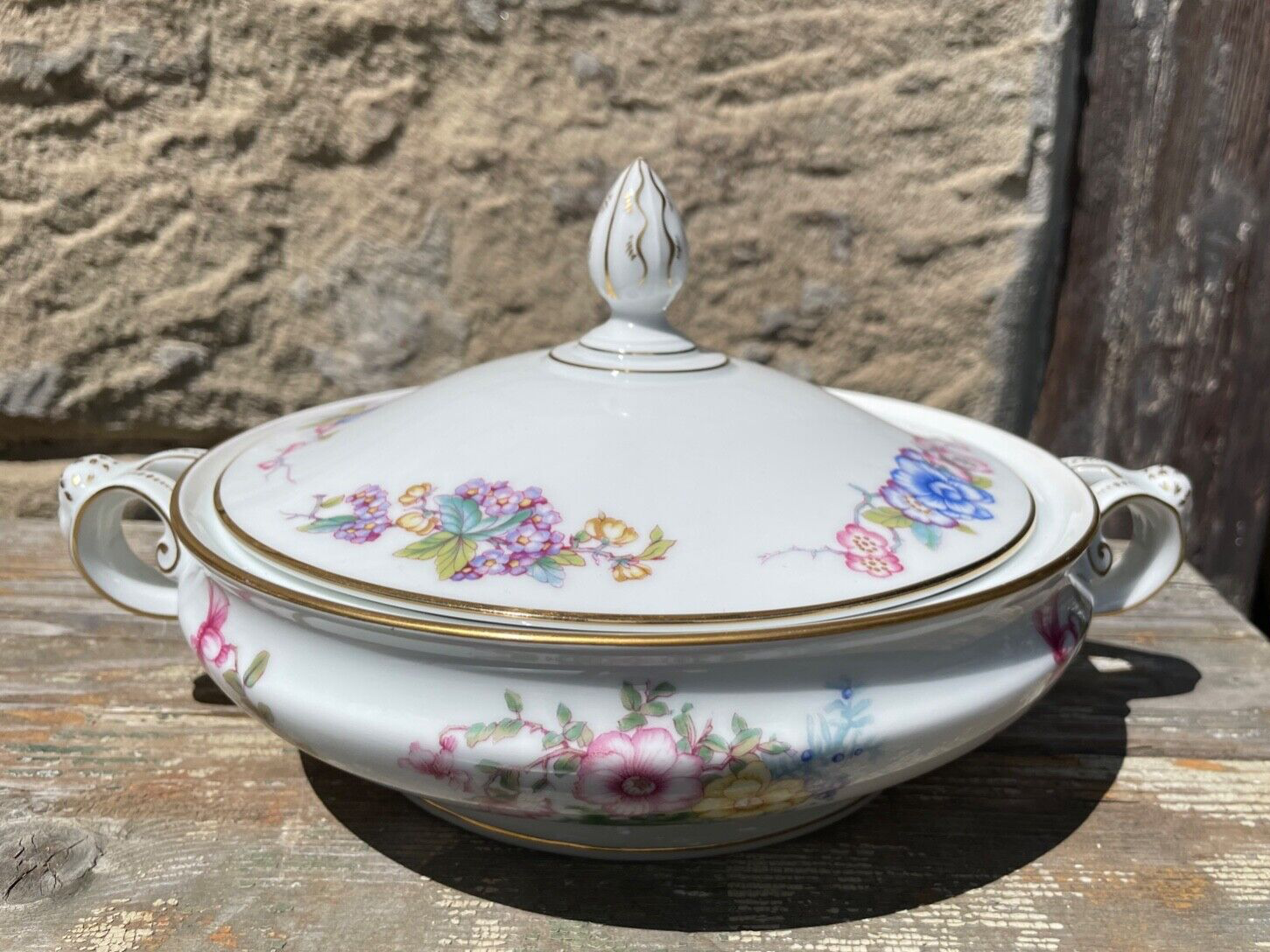 Seltene alte flache Rosenthal Porzellan Terrine um 1910 wie neu + sehr edel4