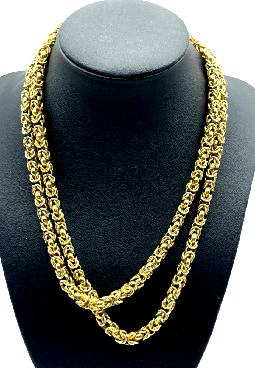 Vintage Statement Königskette L 93 cm  B 6mm vergoldet hochwertiger Modeschmuck1